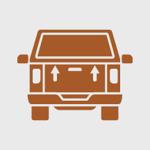 Truck rear end skirt icon